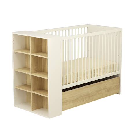 Lit bébé transformable en lit - paloma Blanc/marron 2 - vertbaudet enfant 