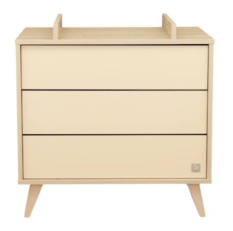 Commode 3 tiroirs sur pieds bois obliques - melinee Marron/beige 3 - vertbaudet enfant 
