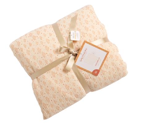 Couvre lit bébé en double gaze de coton - orsino Beige 2 - vertbaudet enfant 