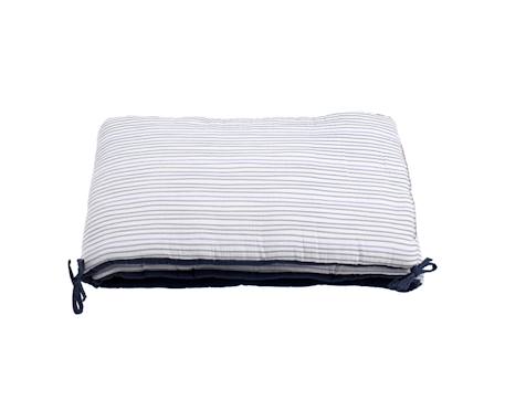 Tour de lit marinière en double gaze de coton - baby sailor Blanc/bleu 1 - vertbaudet enfant 