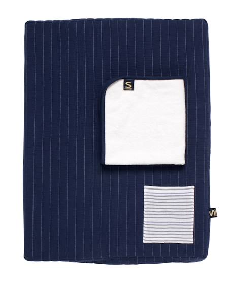 Matelas à langer en double gaze de coton et sa serviette - baby sailor Bleu 3 - vertbaudet enfant 