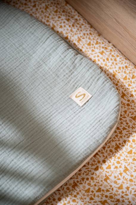 Gigoteuse bébé hiver en double gaze de coton et son doudou mouchoir Beige+Rose+Rouge+Vert 13 - vertbaudet enfant 