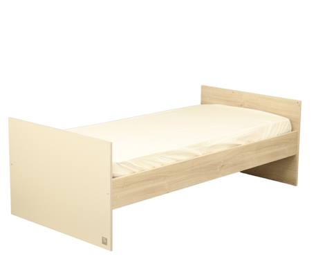 Lit bébé évolutif avec têtes panneaux imitation bois - melinee Marron/beige 2 - vertbaudet enfant 