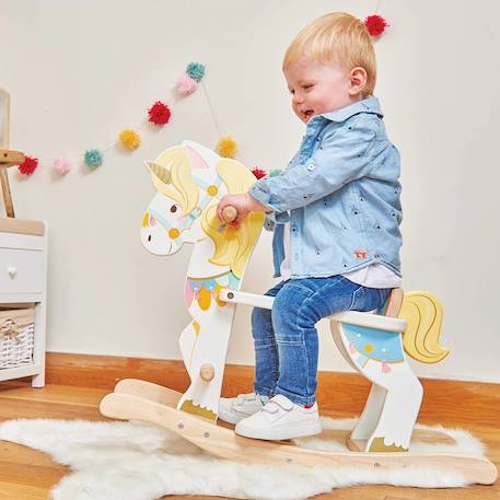 Licorne à bascule carrousel Blanc 5 - vertbaudet enfant 