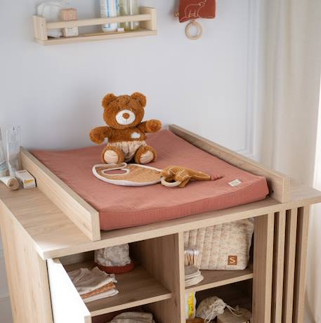 Lot de 2 bavoirs en coton décor nuage - orsino Beige/marron 3 - vertbaudet enfant 