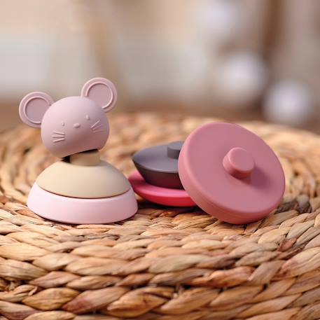 Culbuto empilable souris rose Rose 2 - vertbaudet enfant 