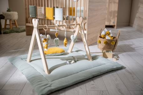 Grand tapis de jeu en double gaze de coton - uni petale Beige+Rose+Rouge+Vert 10 - vertbaudet enfant 