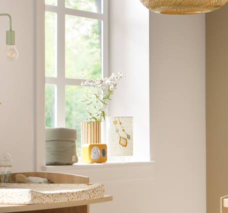 Panière de rangement en double gaze de coton - uni petale Beige+Rose+Rouge+Vert 11 - vertbaudet enfant 