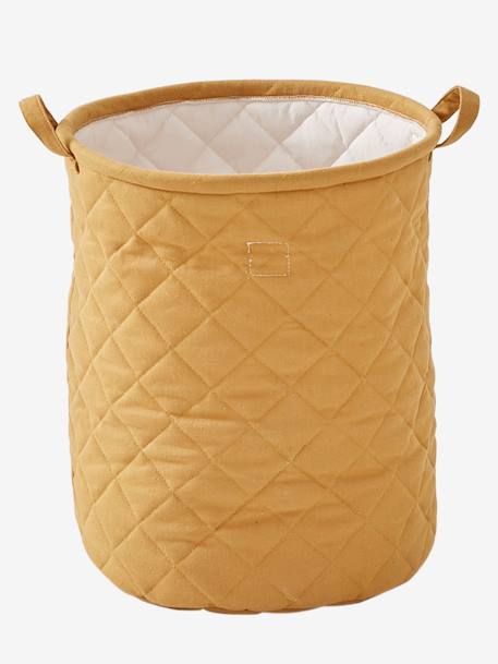 Panier de rangement matelassé jaune moutarde 2 - vertbaudet enfant 