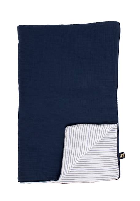 Couvre lit bébé en double gaze de coton - baby sailor Bleu 1 - vertbaudet enfant 