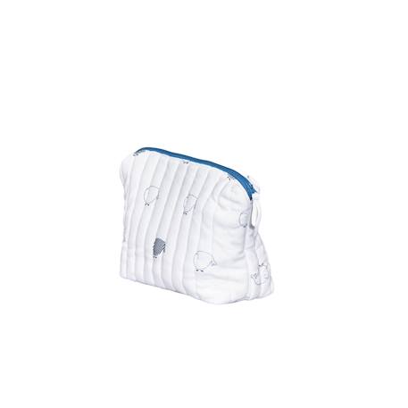 Trousse de toilette en coton bio - blue baleine Blanc 3 - vertbaudet enfant 