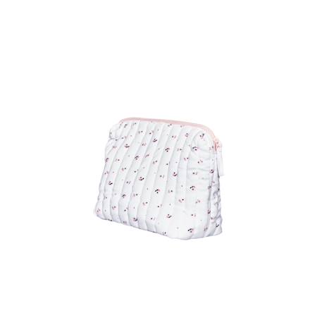 Trousse de toilette en coton bio - miss fleur de lune Blanc 3 - vertbaudet enfant 