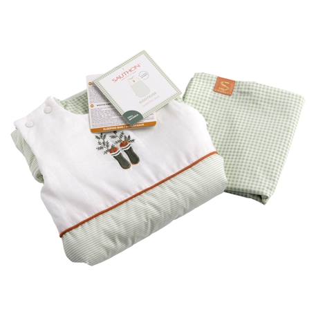 Gigoteuse ouatinée en lin - botanica Vert 2 - vertbaudet enfant 