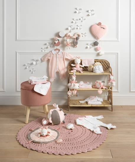 Attache-tétine en velours souris - lilibelle Rose 2 - vertbaudet enfant 