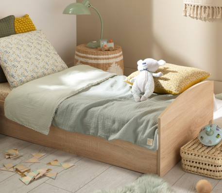 Couverture bébé en gaze de coton et polaire Beige+Rose+Rouge+Vert 11 - vertbaudet enfant 
