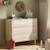 Commode 3 tiroirs pieds bois - paloma Blanc/marron+Marron 12 - vertbaudet enfant 