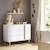 Commode 3 tiroirs et 1 porte pieds bois - paloma Blanc/marron 2 - vertbaudet enfant 