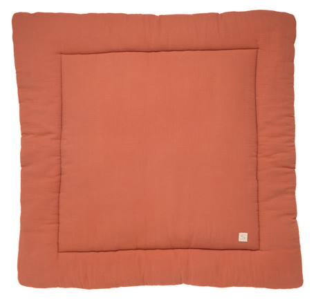 Grand tapis de jeu en double gaze de coton - uni petale Beige+Rose+Rouge+Vert 6 - vertbaudet enfant 