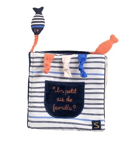 Livre d'éveil marinière avec détail poisson - baby sailor Blanc/bleu 1 - vertbaudet enfant 