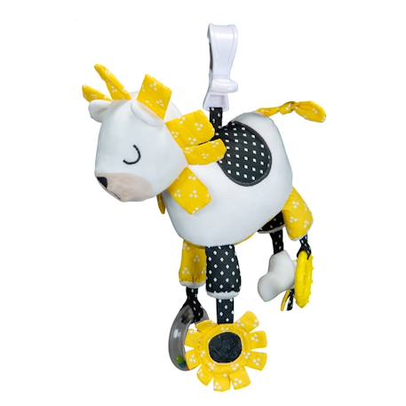 Jouet d'activites en velours - pluche et pompon Blanc 1 - vertbaudet enfant 