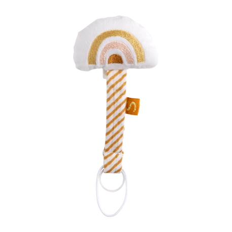 Attache-tétine bébé en velours arc en ciel - sunlight Blanc 1 - vertbaudet enfant 