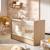 Lit bébé avec têtes de lit arrondies en bois décor chêne miel - vanille Beige+Marron 2 - vertbaudet enfant 