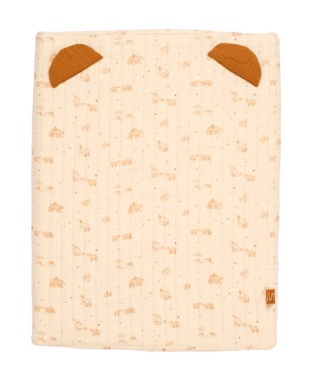 Matelas à langer en double gaze de coton et sa serviette - orsino Beige 4 - vertbaudet enfant 