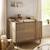 Commode 3 tiroirs et 1 porte avec détail imitation bois texturé et pieds bois - mokka Marron 6 - vertbaudet enfant 