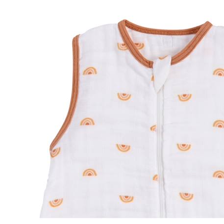 Gigoteuse lange bébé en coton bio - sunlight Blanc+Blanc/orange 2 - vertbaudet enfant 