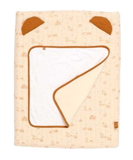 Matelas à langer en double gaze de coton et sa serviette - orsino Beige 1 - vertbaudet enfant 