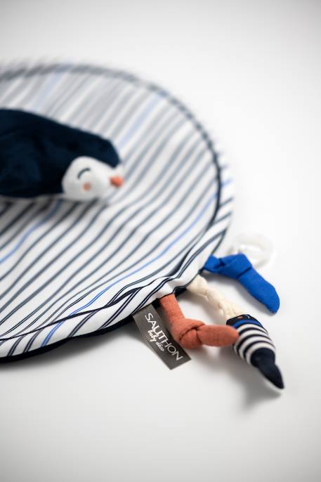 Doudou mouchoir pingouin velours - baby sailor Bleu 3 - vertbaudet enfant 