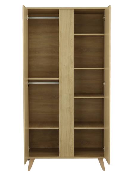 Armoire bébé 2 portes avec pieds bois - melinee Marron/beige 3 - vertbaudet enfant 