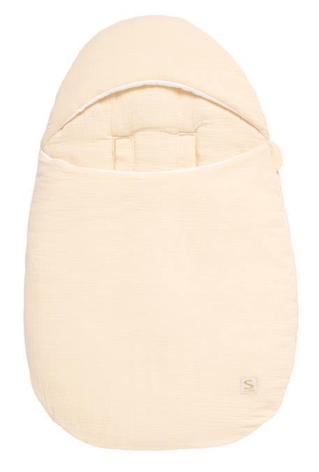 Nid d'ange bébé 5 attaches en double gaze de coton - uni sauge Beige+Rose+Rouge+Vert 1 - vertbaudet enfant 