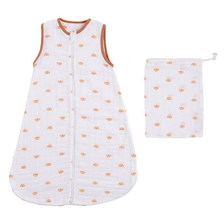 Gigoteuse lange bébé en coton bio - sunlight Blanc+Blanc/orange 1 - vertbaudet enfant 