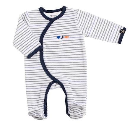 Pyjama bébé avec poches - baby sailor Blanc/bleu+Bleu 1 - vertbaudet enfant 
