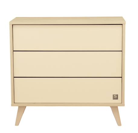 Commode 3 tiroirs sur pieds bois obliques - melinee Marron/beige 4 - vertbaudet enfant 