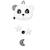 Suspension déco murale en polyester - chao chao Blanc 1 - vertbaudet enfant 