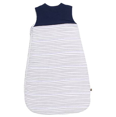 Gigoteuse bébé hiver en double gaze de coton marinière - baby sailor Blanc/bleu 2 - vertbaudet enfant 