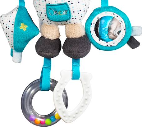 Jouet d'activites avec pince en velours - lazare Bleu 2 - vertbaudet enfant 