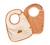 Lot de 2 bavoirs en coton décor nuage - orsino Beige/marron 1 - vertbaudet enfant 