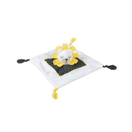 Doudou mouchoir en velours - pluche et pompon Blanc 1 - vertbaudet enfant 