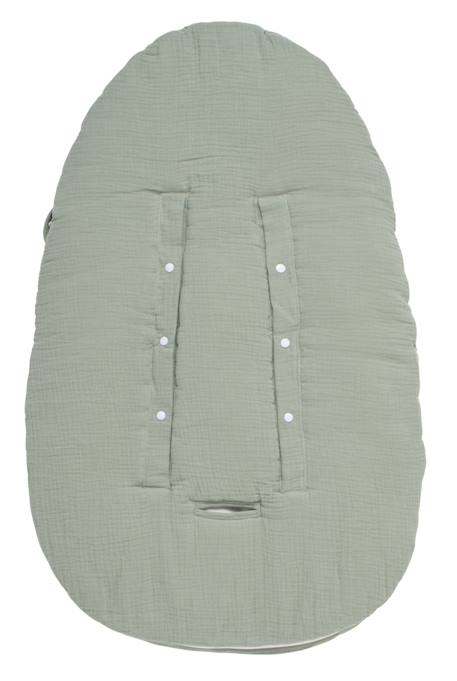 Nid d'ange bébé 5 attaches en double gaze de coton - uni sauge Beige+Rose+Rouge+Vert 8 - vertbaudet enfant 