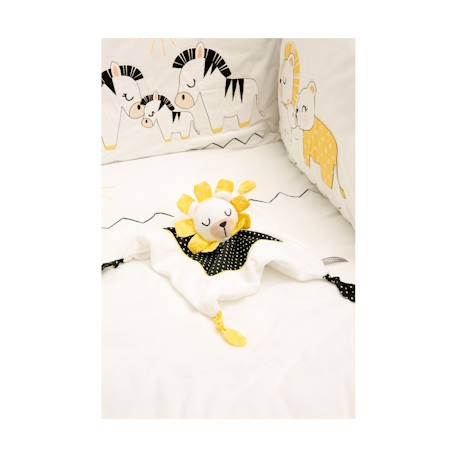 Doudou mouchoir en velours - pluche et pompon Blanc 4 - vertbaudet enfant 