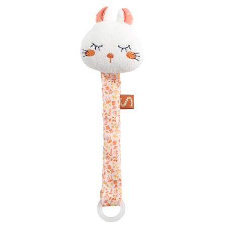 Attache-tétine en velours lapin - esmee Blanc 1 - vertbaudet enfant 