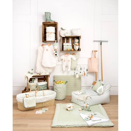 Gigoteuse lange bio en coton bio - botanica Blanc+Vert 3 - vertbaudet enfant 