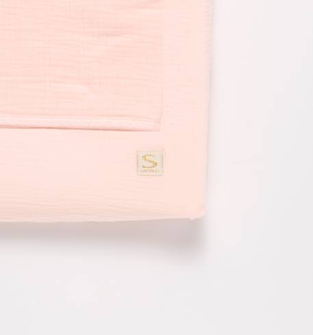 Matelas à langer avec sa housse en double gaze de coton et sa serviette - uni sauge Beige+Rose+Rouge+Vert 5 - vertbaudet enfant 