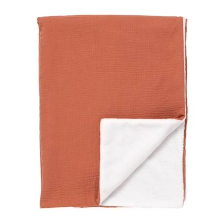 Couverture bébé en gaze de coton et polaire Beige+Rose+Rouge+Vert 7 - vertbaudet enfant 
