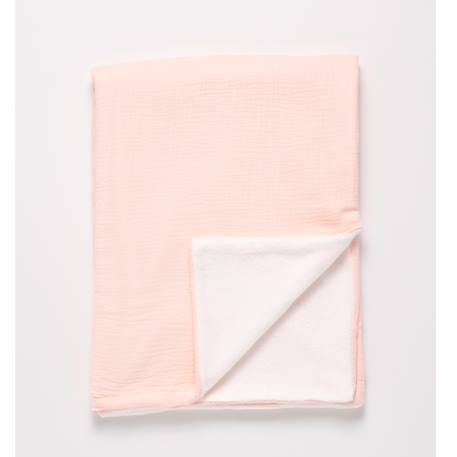 Couverture bébé en gaze de coton et polaire Beige+Rose+Rouge+Vert 5 - vertbaudet enfant 
