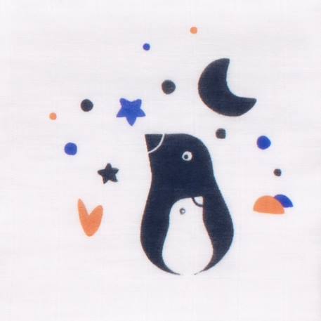 Langes en coton bio boite de 3 - baby sailor Bleu foncé/blanc 3 - vertbaudet enfant 
