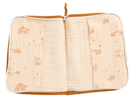 Protège carnet de santé en double gaze de coton - orsino Beige 2 - vertbaudet enfant 